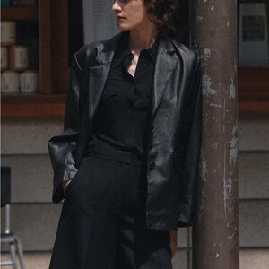 FRONTROW eco leather blazer